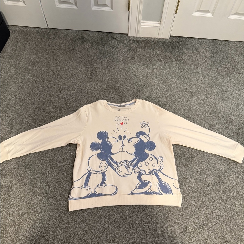Disney Cream Shirt with Blue Accents